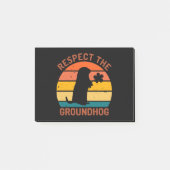 Respect The Groundhog Post-it Klebezettel (Vorderseite)