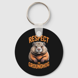 Respect the groundhog punxsutawney phil funny schlüsselanhänger
