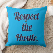 Respect the Hustle Script Design – Motivational Wo Kissen (Decke)