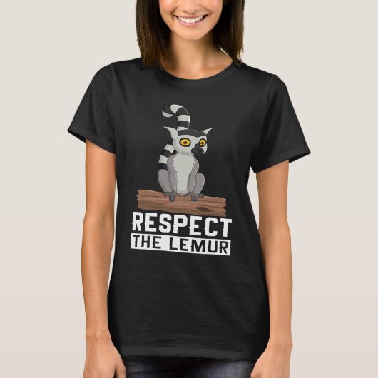 Respect The Lemur I Lemur Monkey I Cute Lemur I Ki T-Shirt (Vorderseite)