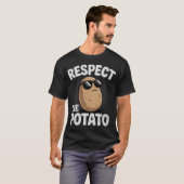 Respect The Potato For Boys Men Funny Vegetable T-Shirt (Vorne ganz)