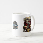 Respect the Steel – Double Edge Razor Mug Kaffeetasse (VorderseiteRechts)