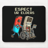 Respect Ur Elders Retro Gaming Controller Funny  Mousepad (Vorne)