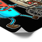 Respect Ur Elders Retro Gaming Controller Funny  Poster (Ecke)