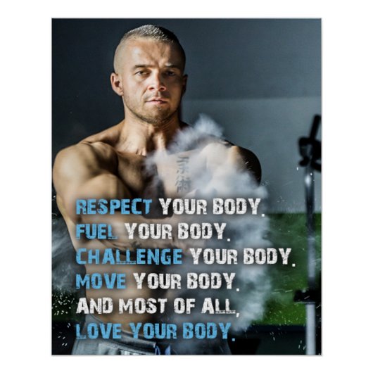 Respect Your Body Motivational Poster (Vorderseite)