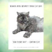 Respect Your Cat Day by RoseWrites  Fensteraufkleber (Blatt 3)