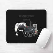 Respect Your Elders Funny Gaming 80s Style Old New Mousepad (Mit Mouse)