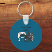 Respect Your Elders Funny Gaming 80s Style Old New Schlüsselanhänger (Vorderseite)