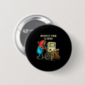 Respect Your Elders Funny Retro Gaming  Button (Vorne & Hinten)