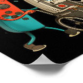 Respect Your Elders Funny Retro Gaming Clic Consol Poster (Ecke)