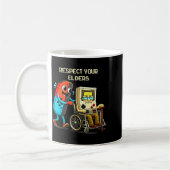 Respect Your Elders Funny Retro Gaming Kaffeetasse (Links)
