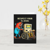 Respect Your Elders Funny Retro Gaming  Karte (Gelbe Blume)