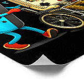 Respect Your Elders Funny Retro Gaming  Poster (Ecke)