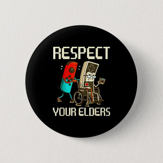 Respect Your Elders Gaming Clic Button (Vorderseite)