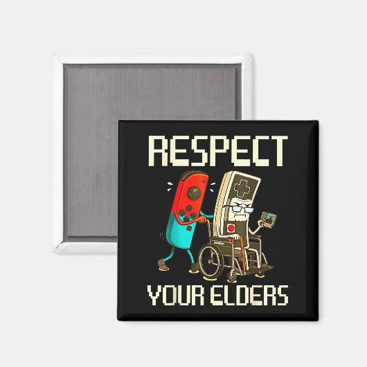 Respect Your Elders Gaming Clic Magnet (Vorderseite/Rückseite)