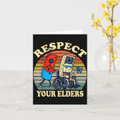 Respect Your Elders Gaming Control 80s Retro Funny Karte (Gelbe Blume)