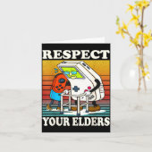 Respect Your Elders Gaming Control 80s Retro Funny Karte (Gelbe Blume)