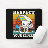 Respect Your Elders Gaming Control 80s Retro Funny Mousepad (Mit Mouse)