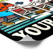 Respect Your Elders Gaming Control 80s Retro Funny Poster (Ecke)