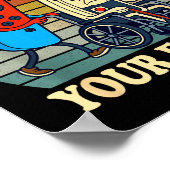 Respect Your Elders Gaming Control 80s Retro Funny Poster (Ecke)