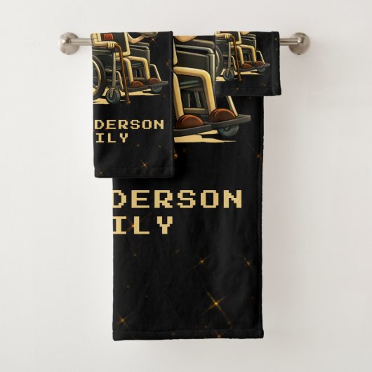 Respect Your Elders Gaming Control Retro Funny Badhandtuch Set (Insitu)