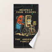 Respect Your Elders Gaming Control Retro Funny Badhandtuch Set (Handtuch)