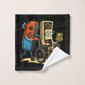 Respect Your Elders Gaming Control Retro Funny Badhandtuch Set (Waschlappen)