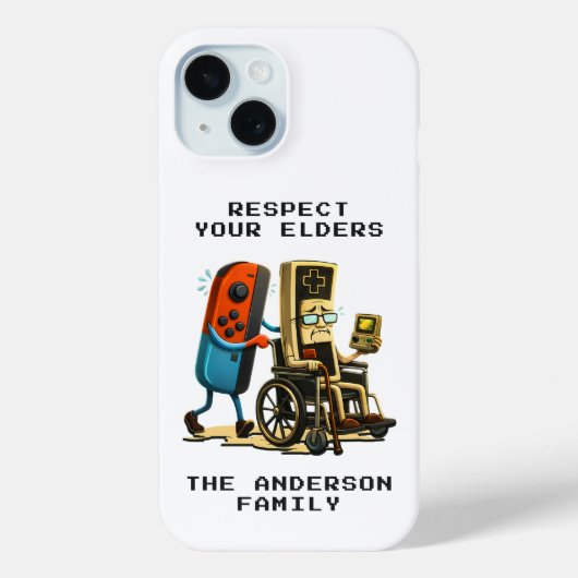 Respect Your Elders Gaming Control Retro Funny Case-Mate iPhone Hülle (Rückseite)