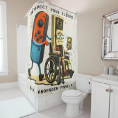 Respect Your Elders Gaming Control Retro Funny Duschvorhang (Beispiel)