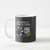 Respect Your Elders Gaming Control Retro Funny Gam Kaffeetasse (Links)