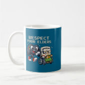 Respect Your Elders Gaming Control Retro Funny Gam Kaffeetasse (Links)