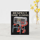 Respect Your Elders Gaming Control Retro Funny Gam Karte (Gelbe Blume)