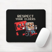 Respect Your Elders Gaming Control Retro Funny Gam Mousepad (Mit Mouse)
