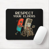 Respect Your Elders Gaming Control Retro Funny Gam Mousepad (Mit Mouse)