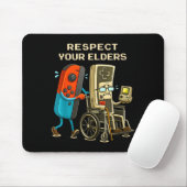 Respect Your Elders Gaming Control Retro Funny Gam Mousepad (Mit Mouse)