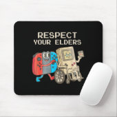 Respect Your Elders Gaming Control Retro Funny Gam Mousepad (Mit Mouse)