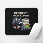 Respect Your Elders Gaming Control Retro Funny Gam Mousepad (Mit Mouse)