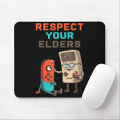 Respect Your Elders Gaming Control Retro Funny Gam Mousepad (Mit Mouse)