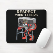 Respect Your Elders Gaming Control Retro Funny Gam Mousepad (Mit Mouse)