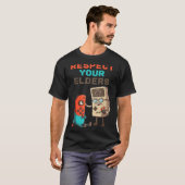 Respect Your Elders Gaming Control Retro Funny Gam T-Shirt (Vorne ganz)