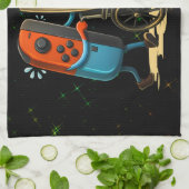 Respect Your Elders Gaming Control Retro Funny Geschirrtuch (Gefaltet)