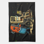Respect Your Elders Gaming Control Retro Funny Geschirrtuch (Vertikal)