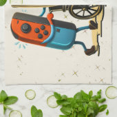 Respect Your Elders Gaming Control Retro Funny Geschirrtuch (Gefaltet)