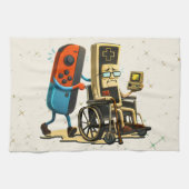 Respect Your Elders Gaming Control Retro Funny Geschirrtuch (Horizontal)