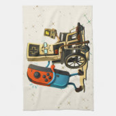 Respect Your Elders Gaming Control Retro Funny Geschirrtuch (Vertikal)
