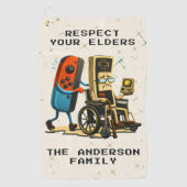 Respect Your Elders Gaming Control Retro Funny Golfhandtuch (Vorderseite)