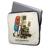 Respect Your Elders Gaming Control Retro Funny Laptopschutzhülle (Vorderseite Links)