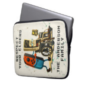 Respect Your Elders Gaming Control Retro Funny Laptopschutzhülle (Vorderseite Links)