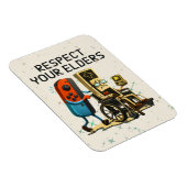 Respect Your Elders Gaming Control Retro Funny Magnet (Rechte Seite)