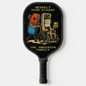 Respect Your Elders Gaming Control Retro Funny Pickleball Schläger (Vorderseite)